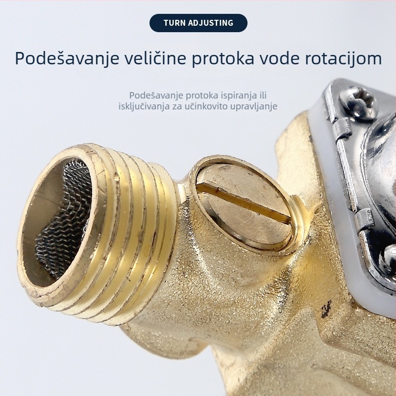 Zaokang senzor urinarni ventil s integriranim IR-om, potpuno automatsko ispiranje, DC napajanje, materijal mesing/nerđajući čelik