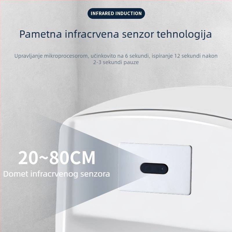 Zaokang senzor urinarni ventil s integriranim IR-om, potpuno automatsko ispiranje, DC napajanje, materijal mesing/nerđajući čelik