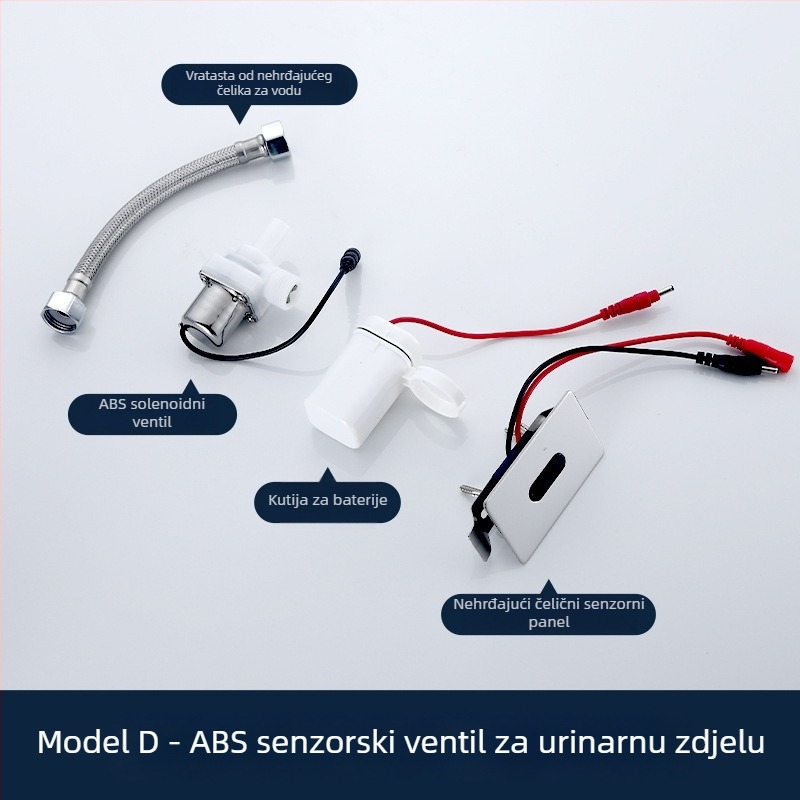 Zaokang senzor urinarni ventil s integriranim IR-om, potpuno automatsko ispiranje, DC napajanje, materijal mesing/nerđajući čelik