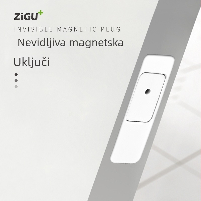 Skriveni magnetski zatvarač za drvena vrata – model CX01, tip zatvarača A, materijal cinkova legura, površinska obrada elektroplating, stil moderni minimalistički