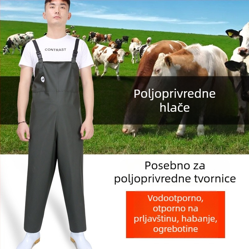 Odrasli jednoslojni kišni mantil s remenima — PVC tkanina, debeli sloj, zaštita za ribolov i akvakulturu, otisak loga, prilagodljivo