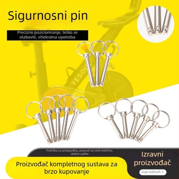 Brzi oslobađajući čep s prstenom, A3 karbonsko čelično, mehaničko pozicioniranje, DIN 6885-B, razne specifikacije