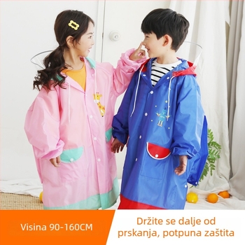 Dječje pončo za kišu, cartoon stil, poliester tafta, PU vodootporni sloj