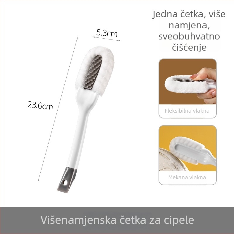 FaSoLa četka za cipele s dugim držalom i mekanim dlačicama za sigurno čišćenje cipela (Materijali: PP, poliester, PE; Težina: 550 g; Pakiranje: torba; Količina: 1)