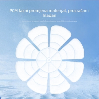 Šešir‑oblikovan okrugli jastučić za glavu s PCM punjenjem na TPU tkanini, za prevenciju toplinskog udara