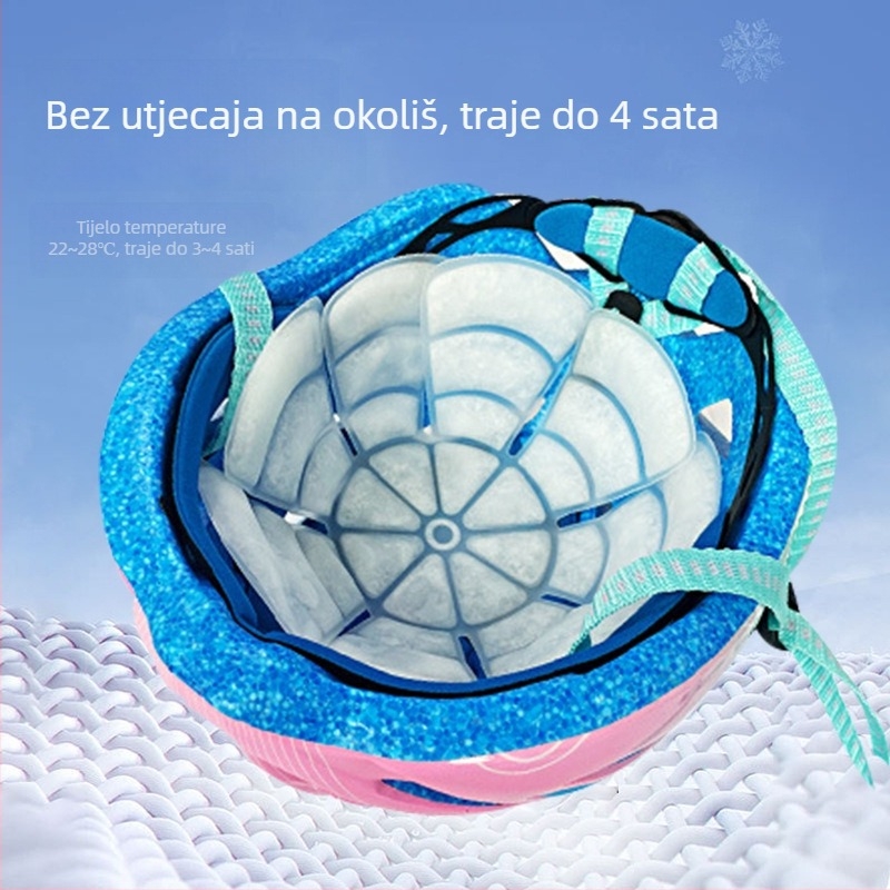 Šešir‑oblikovan okrugli jastučić za glavu s PCM punjenjem na TPU tkanini, za prevenciju toplinskog udara
