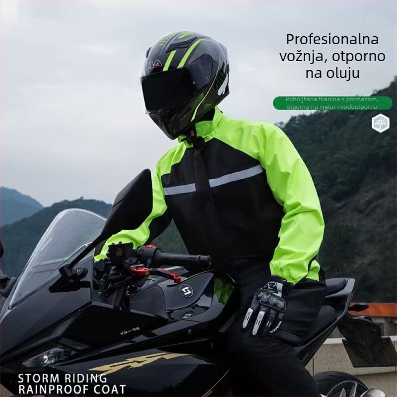 Kišni komplet za motocikl – potpuno vodootporan kaput i odvojene hlače