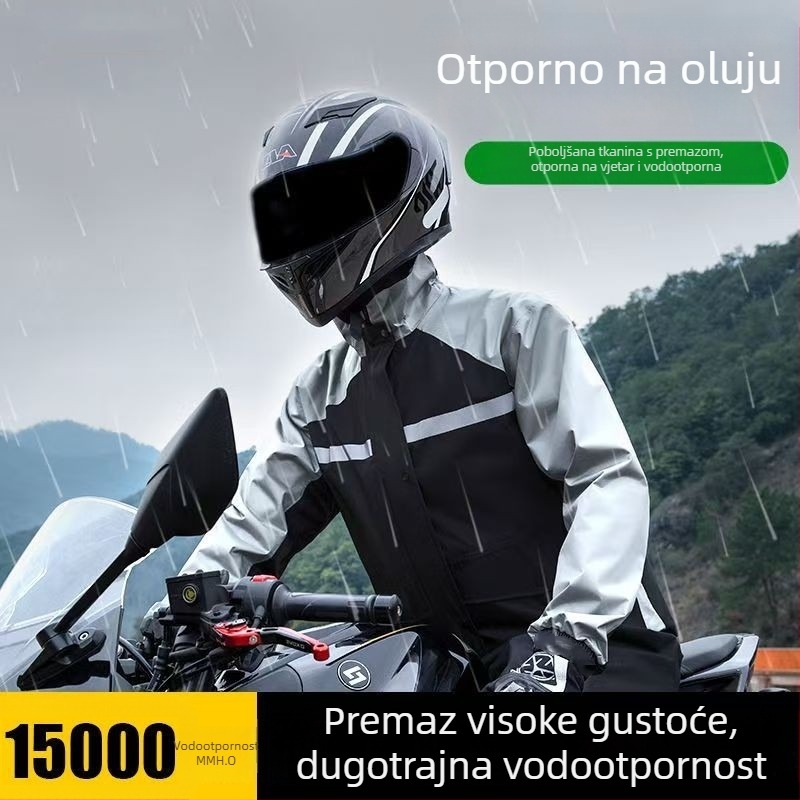 Kišni komplet za motocikl – potpuno vodootporan kaput i odvojene hlače