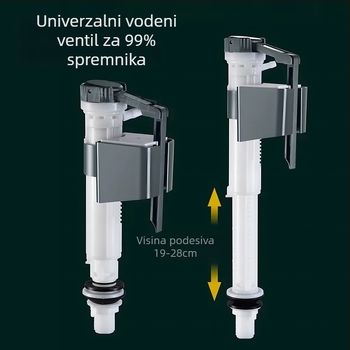 Toaletni ulazni ventil za univerzalni rezervoar vode – direktna ugradnja, ABS+POM, brtva protiv curenja