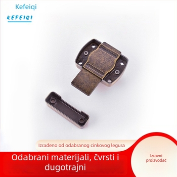 Brava za vrata s otvorenim montiranjem, cinkova legura, brušeni završetak, Ouli, moderni minimalistički stil