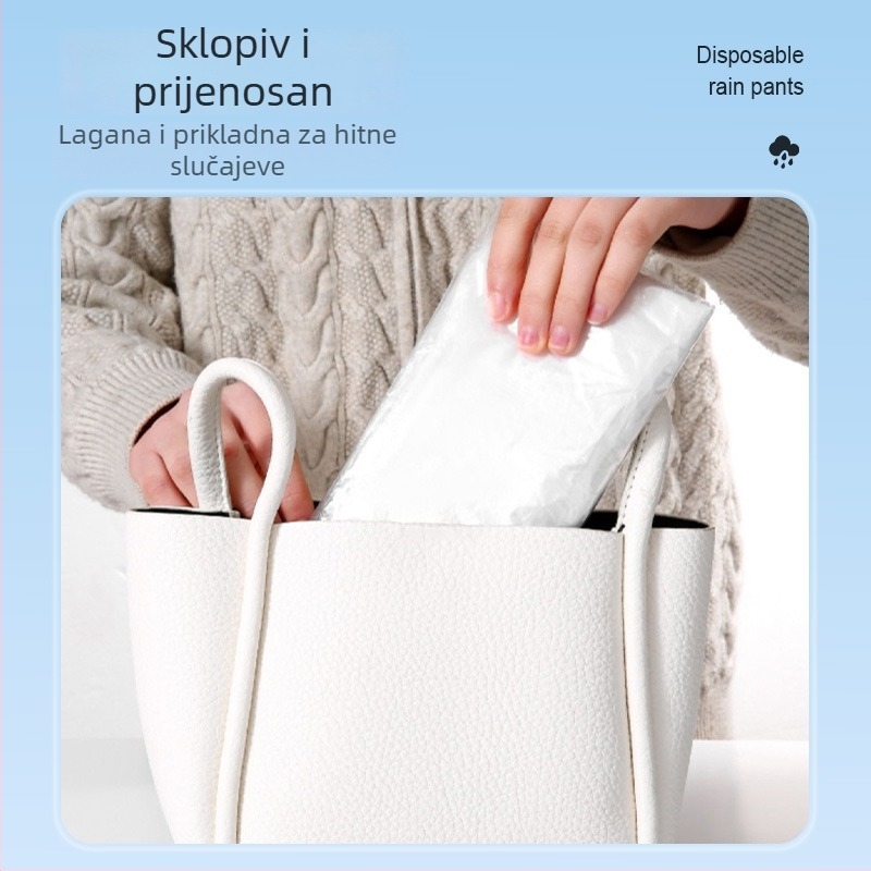 Jednokratne hlače za kišu za odrasle, PVC tkanina, vodootporne, pogodna kao biciklistički pončo