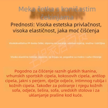 Četka za čišćenje s dugim držalom i mekanim dlakama, za cipele, pranje odjeće, mrežaste površine i jakne s perjem