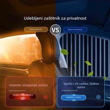 Auto zavjese i sjenilice — debele neprozirne, visići sustav montaže, univerzalno za automobile i terenska vozila