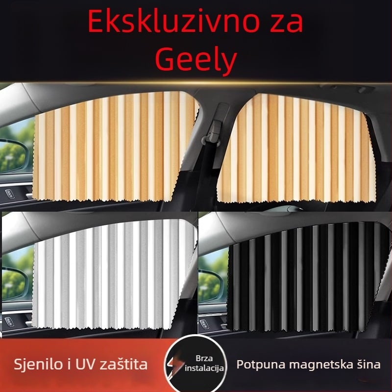 Auto zavjese i sjenilice — debele neprozirne, visići sustav montaže, univerzalno za automobile i terenska vozila