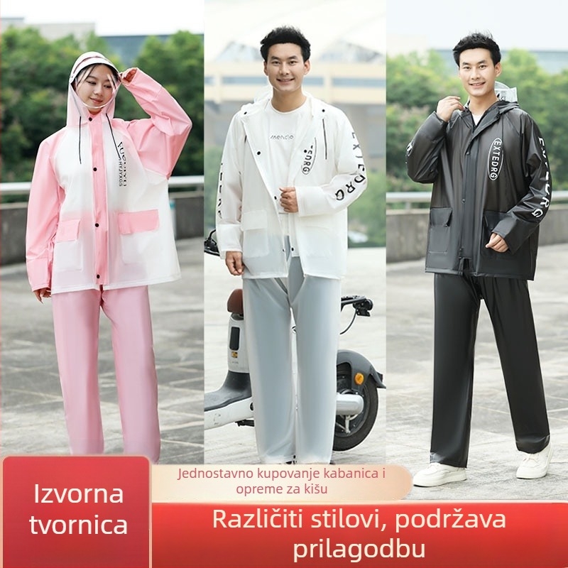Set kišobrana i hlača za odrasle — Dengfeng, PVC tkanina, 18 denier, dvostruka kapuljača, prilagodljivo obrada i mogućnost tiskanja logotipa