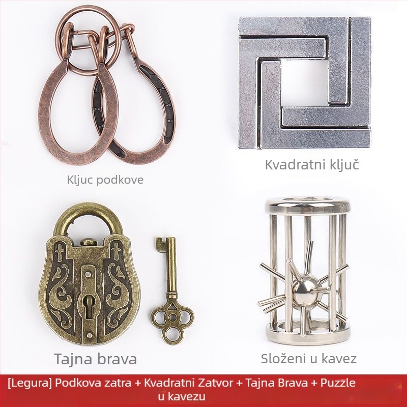 Plastični Luban Lock puzzle s mehanizmom otključavanja, uzrast 14+