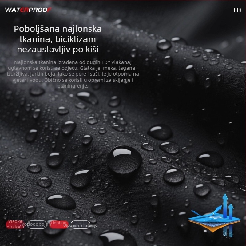 Dvodijelni set kišnog mantila i hlača za vozače motocikla, vanjska uporaba, vodootporan, potpuno pokrivanje, debeli materijal