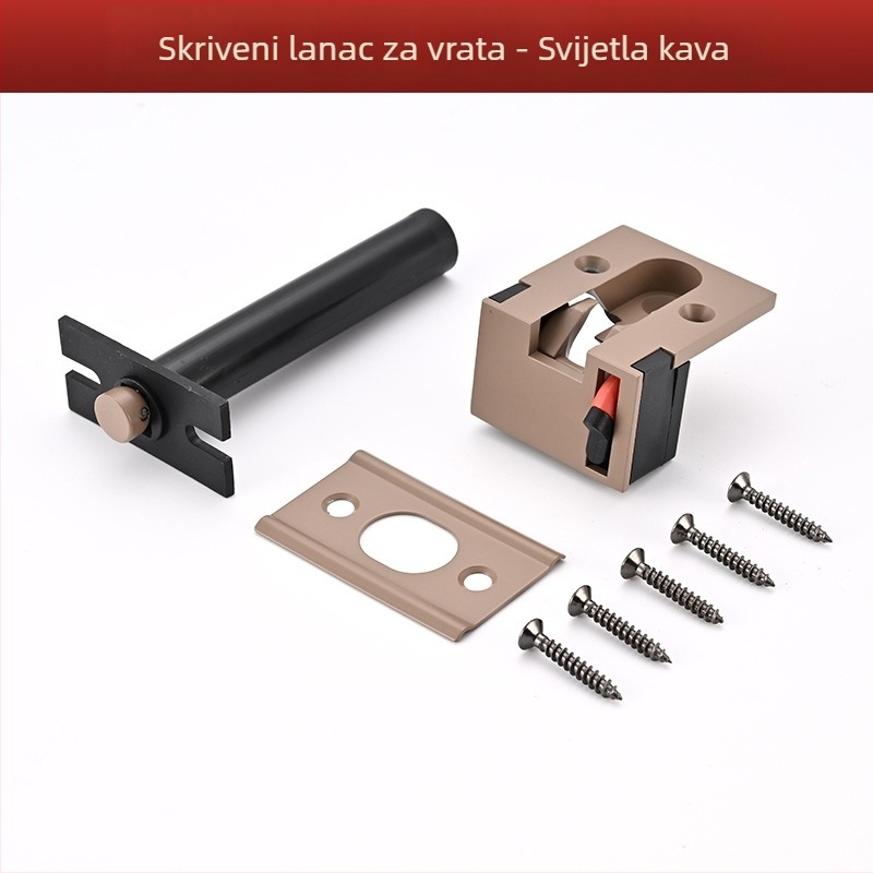 Skriveni mehanizam za vrata – cinkov legura, model A028a1, polirani elektroplatirani završetak, East camel marka, moderni minimalistički stil