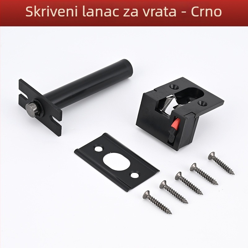 Skriveni mehanizam za vrata – cinkov legura, model A028a1, polirani elektroplatirani završetak, East camel marka, moderni minimalistički stil