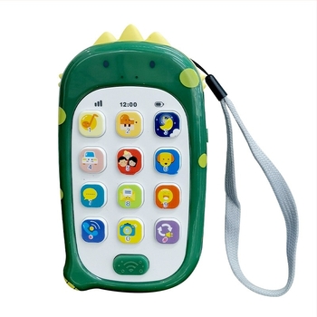 Huanger Rana edukativna igračka — Crtani dodirni ekran Zubalo Telefon uz glazbu i svjetla (ABS, 0–3 godine)