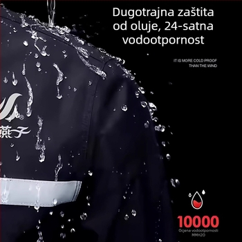 Little Swallow muški dvodijelni kišni komplet za motocikl, potpuno pokrivanje, vodootporan PVC premaz na tkanini Chunya Spun