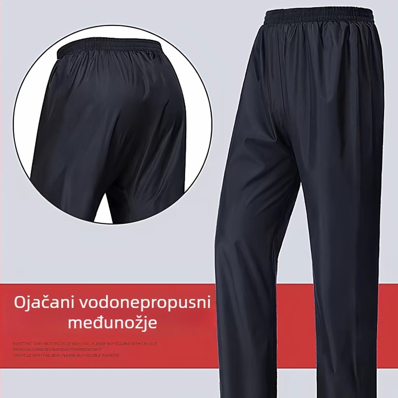 Little Swallow muški dvodijelni kišni komplet za motocikl, potpuno pokrivanje, vodootporan PVC premaz na tkanini Chunya Spun