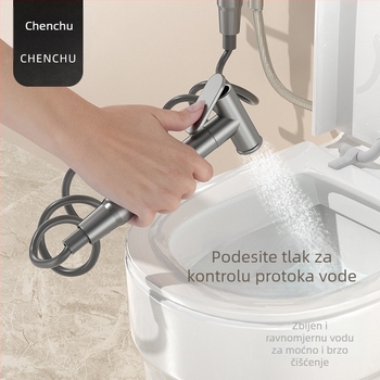 Mesingani sprej pištolj za toaletu, navojno spajanje, radni tlak 1,2 MPa, unutarnji promjer 13 mm