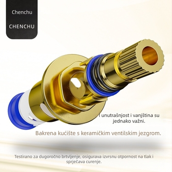 Mesingani sprej pištolj za toaletu, navojno spajanje, radni tlak 1,2 MPa, unutarnji promjer 13 mm