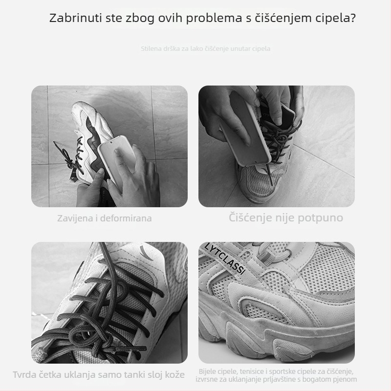 Četka za cipele s dugom drškom od najlona – DOINN, spremna za privatnu etiketu, višestruko čišćenje (njega, deodoriranje, dekontaminacija)