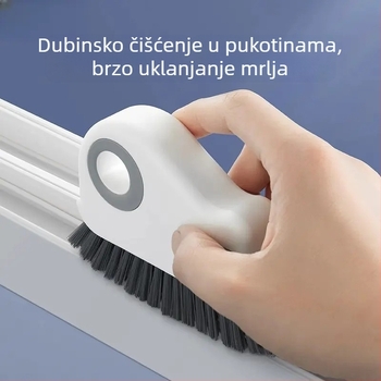 Četka za čišćenje prozorskih i vrata proreza — plastična konstrukcija