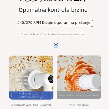 Električna ručna četka za čišćenje, višestruka namjena za cipele i kuhinju