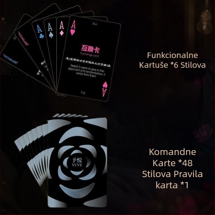 Igra s kartama za dvoje — interaktivna društvena igra u pokerskom stilu (Materijal: papir; Vrsta: poker; Pakiranje: torba; Dobna granica: 14+; Razvoj emocija)
