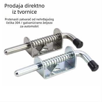 Teški zasun mehanizam, materijal: 304 nehrđajući čelik / galvanizirano željezo, Model 000, Završna obrada: vibracijska / plavi cinkasti premaz