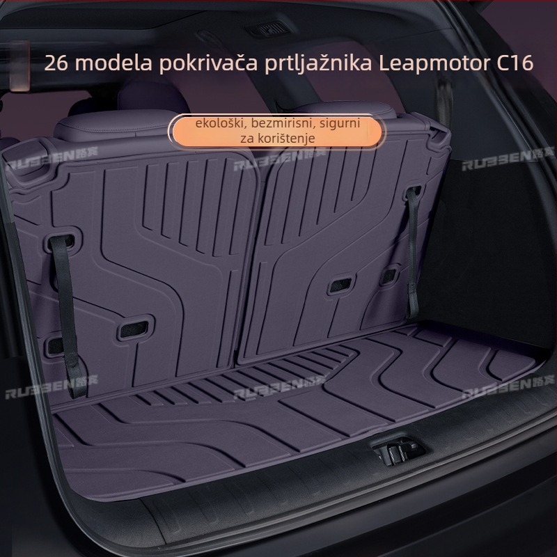 Leapmotor C16 Tepih prtljažnika – poluzatvoren dizajn, unutarnji auto tepih (Materijal: Tpes; Porijeklo: Shandong; Marka: Lubin; Kompatibilni modeli: Posvećeno pokriće vozila; Obrada i prilagodba: Da)