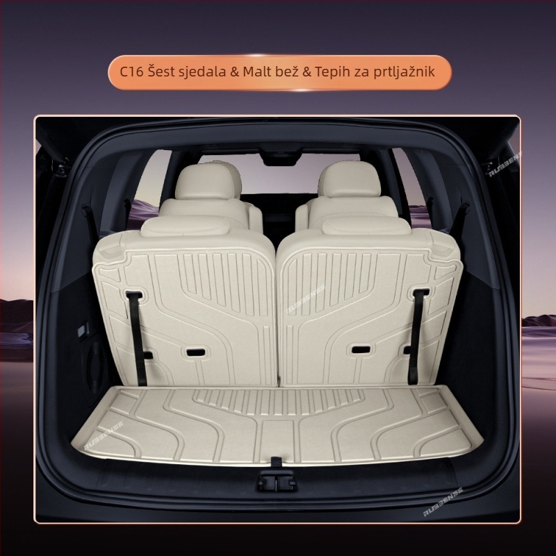 Leapmotor C16 Tepih prtljažnika – poluzatvoren dizajn, unutarnji auto tepih (Materijal: Tpes; Porijeklo: Shandong; Marka: Lubin; Kompatibilni modeli: Posvećeno pokriće vozila; Obrada i prilagodba: Da)