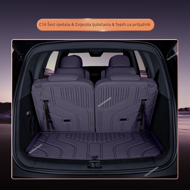 Leapmotor C16 Tepih prtljažnika – poluzatvoren dizajn, unutarnji auto tepih (Materijal: Tpes; Porijeklo: Shandong; Marka: Lubin; Kompatibilni modeli: Posvećeno pokriće vozila; Obrada i prilagodba: Da)