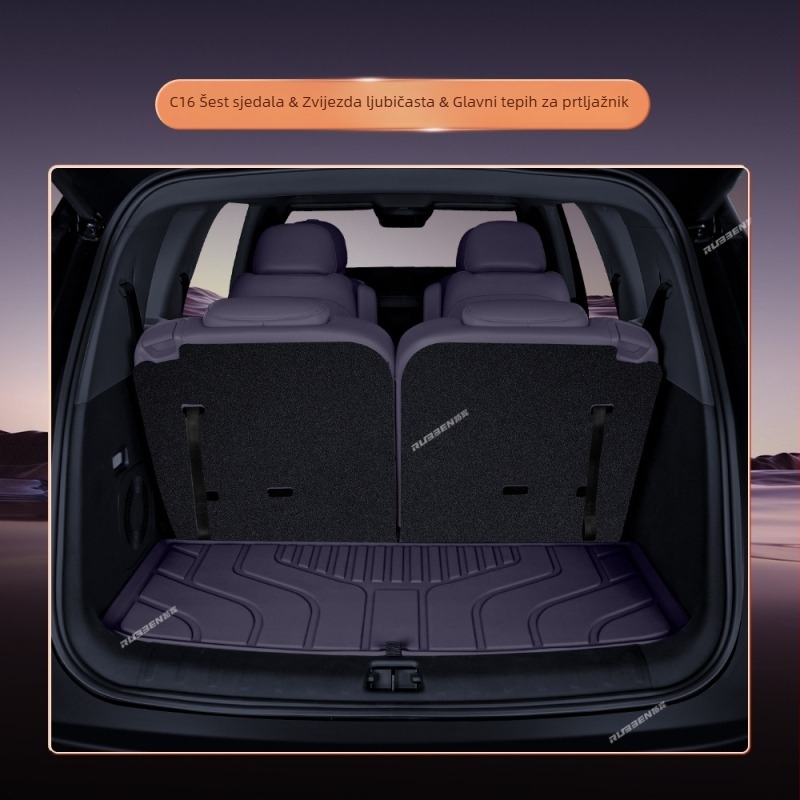 Leapmotor C16 Tepih prtljažnika – poluzatvoren dizajn, unutarnji auto tepih (Materijal: Tpes; Porijeklo: Shandong; Marka: Lubin; Kompatibilni modeli: Posvećeno pokriće vozila; Obrada i prilagodba: Da)