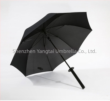 Dugački kišobran s dugačkom drškom, 8 vlaknastih rebara, automatsko otvaranje, poliester 190T, plastična drška