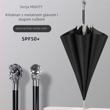 Reklamni kišobran s 8 rebara od aluminija, aluminijska drška, automatsko otvaranje, platno 190T