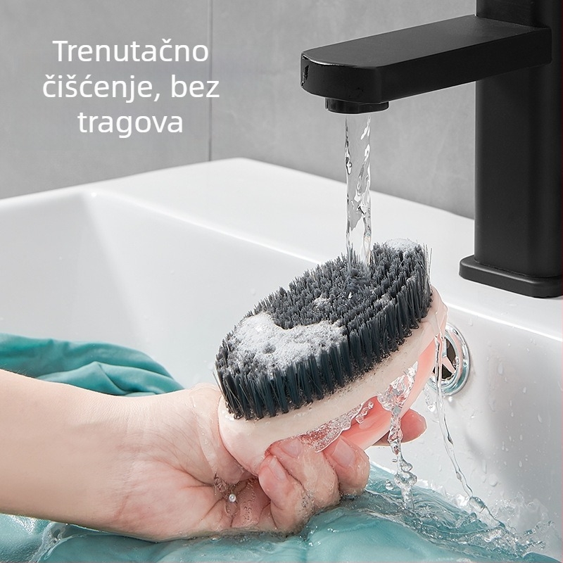 Četka za čišćenje cipela s dugačkim držalom, mekane vlakna, plastično tijelo — za čišćenje i uklanjanje prašine