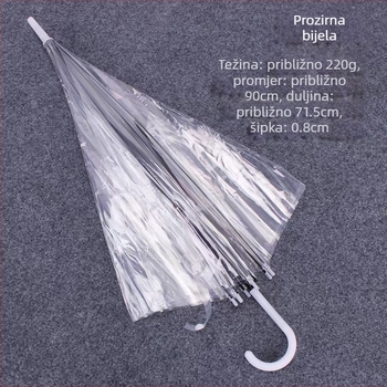 Dugački kišobran s željeznim rebrima i osovinom, plastična tkanina, ručno otvaranje, poluautomatno zatvaranje, mogućnost ispisa logotipa