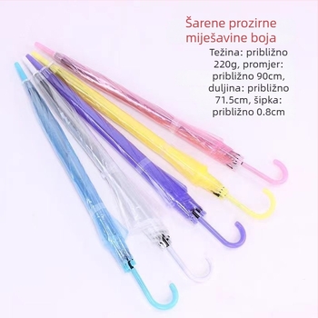 Dugački kišobran s željeznim rebrima i osovinom, plastična tkanina, ručno otvaranje, poluautomatno zatvaranje, mogućnost ispisa logotipa