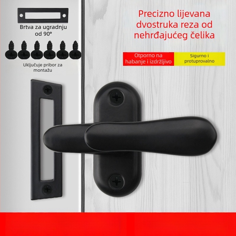 Nerđajući čelični zasun za vrata, površinski montiran, suvremeni minimalistički dizajn