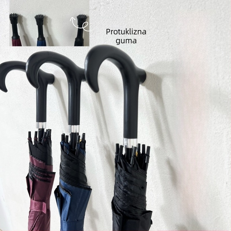 Dugi kišobran s automatskim otvaranjem, 8 vlaknastih rebara, vlaknasti štap, plastična drška, 190T tkanina, otporan na vjetar i kišu, moguć tisk loga, promotivni poklon