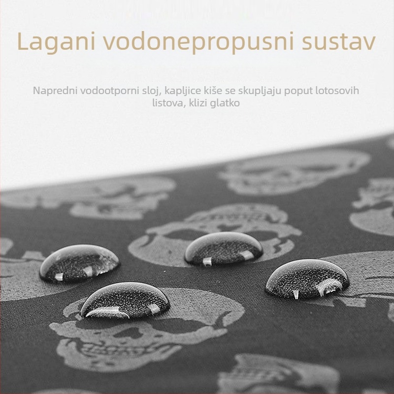 Trostrano sklopivi kišobran s 8 rebara, automatsko otvaranje, čelična osovina i ručka, Impact Cloth tkanina, mogućnost tiskanja loga