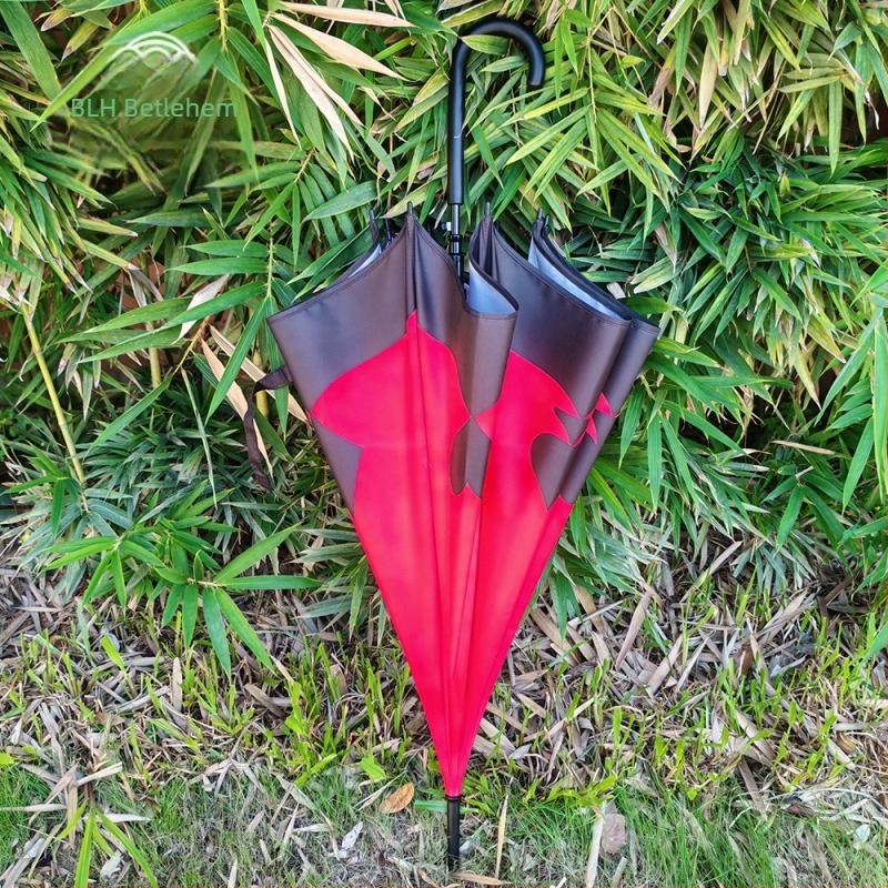 Lolita kišobran Pagoda oblika, automatsko otvaranje, duga drška, crtani stil; 8 rebara, čelični štap, plastična drška; materijal platna Impact 210t; moguć tisak logotipa; prilagodba