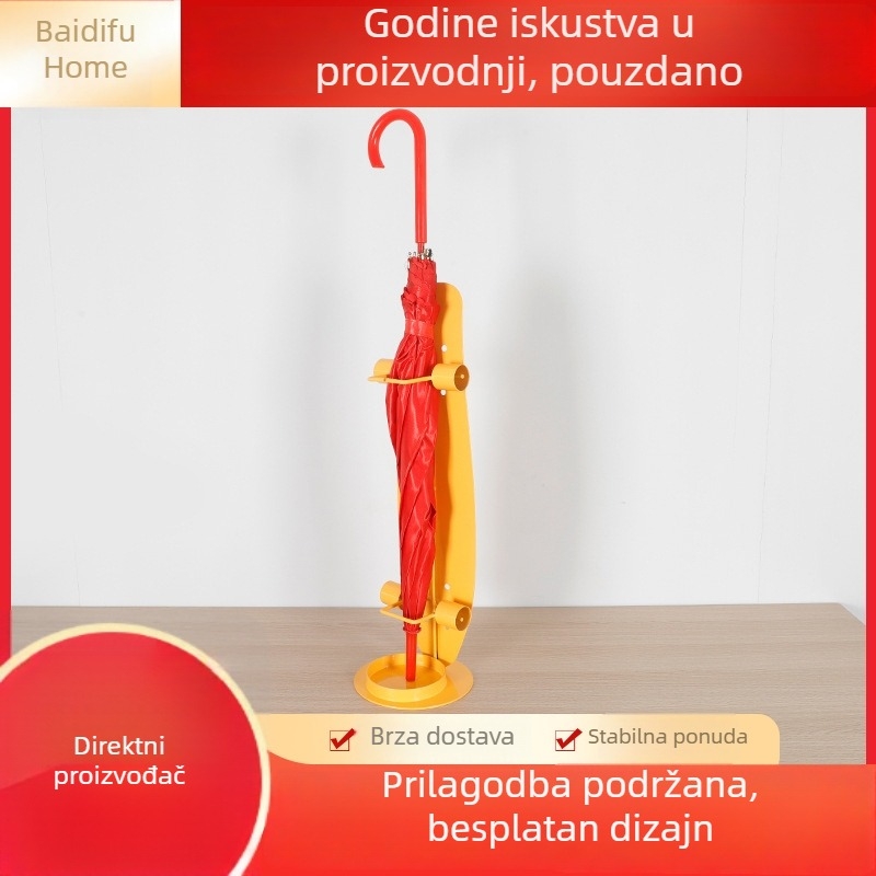 Plastični stalak za kišobrane, kreativni dizajn, bez montaže, 1-etažni
