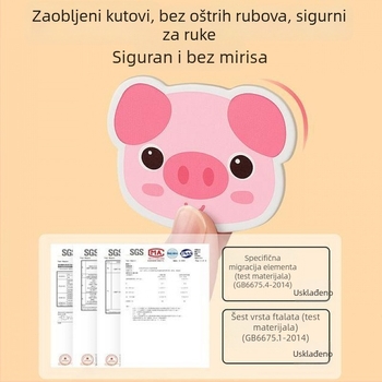 Tiha knjižica-igračka za bebe, za uzrast 0–12 mjeseci, s Velcro trakom i žvačkim dijelovima