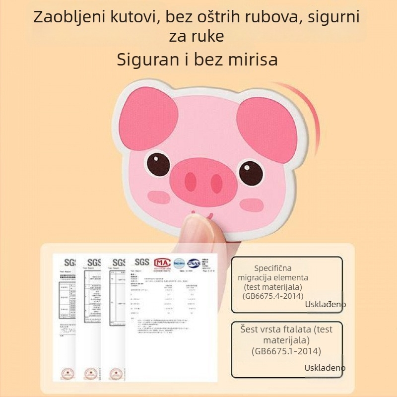 Tiha knjižica-igračka za bebe, za uzrast 0–12 mjeseci, s Velcro trakom i žvačkim dijelovima