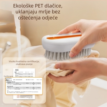 Deli četka za pranje rublja s ultra mekanim dlačicama, za odjeću i down jakne; plastična konstrukcija, kutija 144 komada, izlazi jesen 2025.